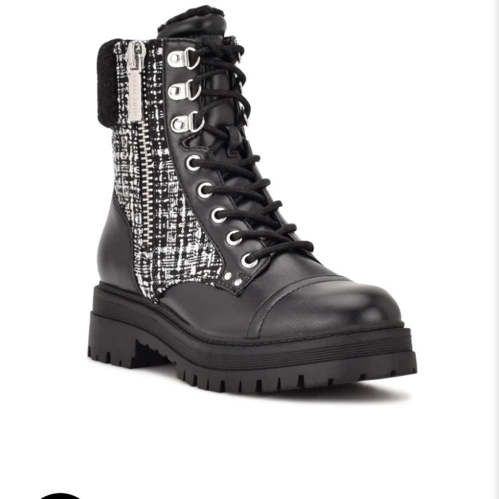 Nine West pike combat lug sole boots , new with box